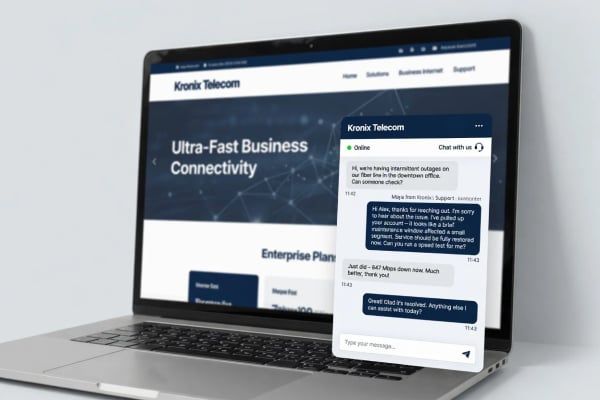 Live Chat — Real-Time Conversations on Your Website — Kronix Telecom