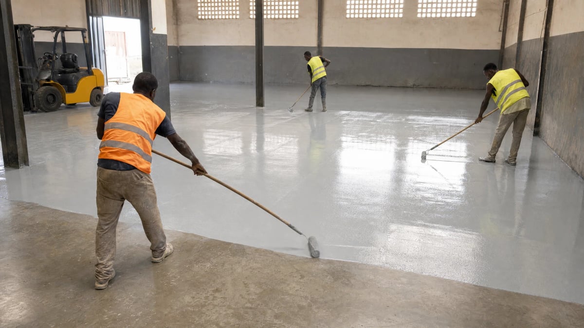 Epoxy Flooring Ghana operates a maintenance-and-recoating programme model — annual inspection, surface refresh, and lifecycle-aligned recoating across multi-property logistics, food-processing, and pharmaceutical client portfolios. — Epoxy Flooring Ghana