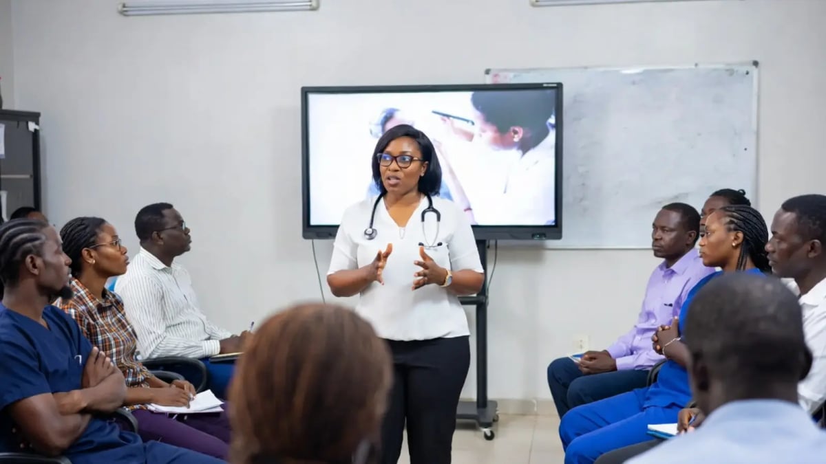 Security awareness training for a healthcare network