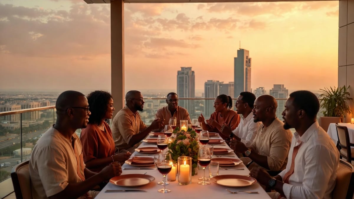 A corporate retreat composed for an executive team