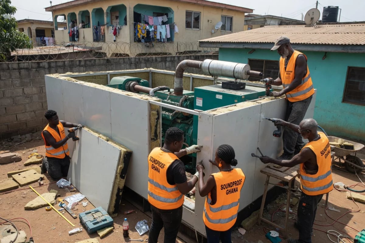 Generator & Genset Noise Control — Soundproof Ghana
