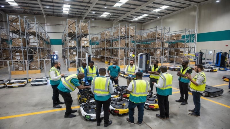 Robotics enablement for a warehousing operation — Accra, Ghana — RoboHub Africa