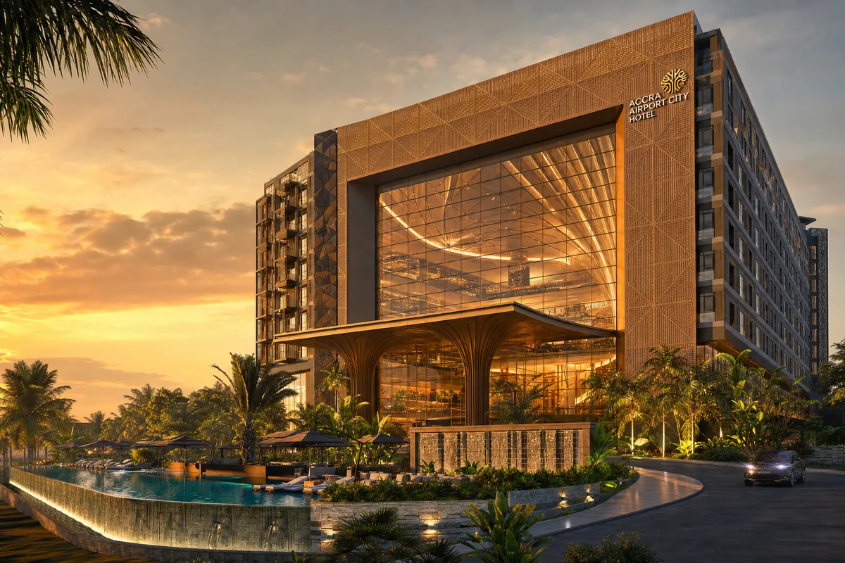 Premier hospitality architecture in Airport City, Accra by Architects Afrique