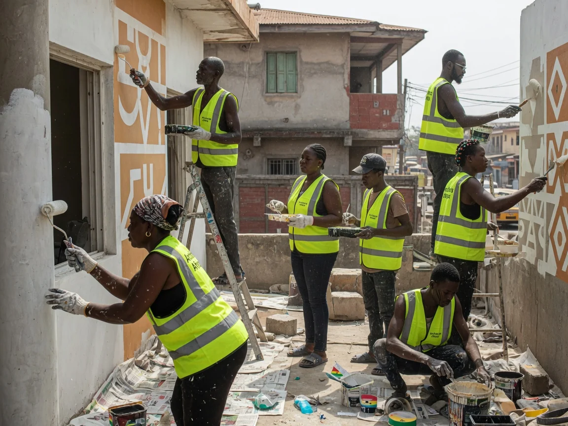 Architects Afrique design-build integration in Accra — design build integration site team architect on site accra architectsafrique, Accra Ghana