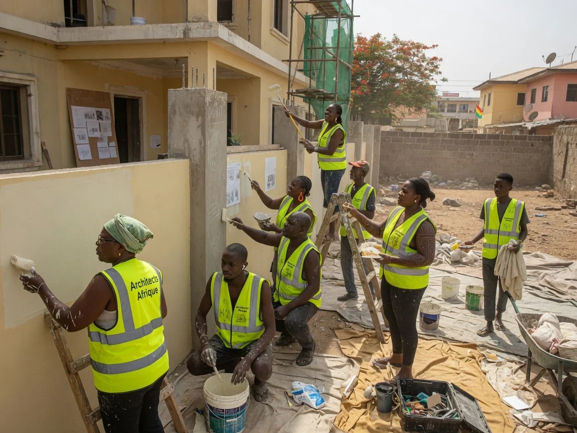 Designing an ambassadorial residence and chancery estate in Accra — representational mission estate built result african identity accra architectsafrique, Accra Ghana