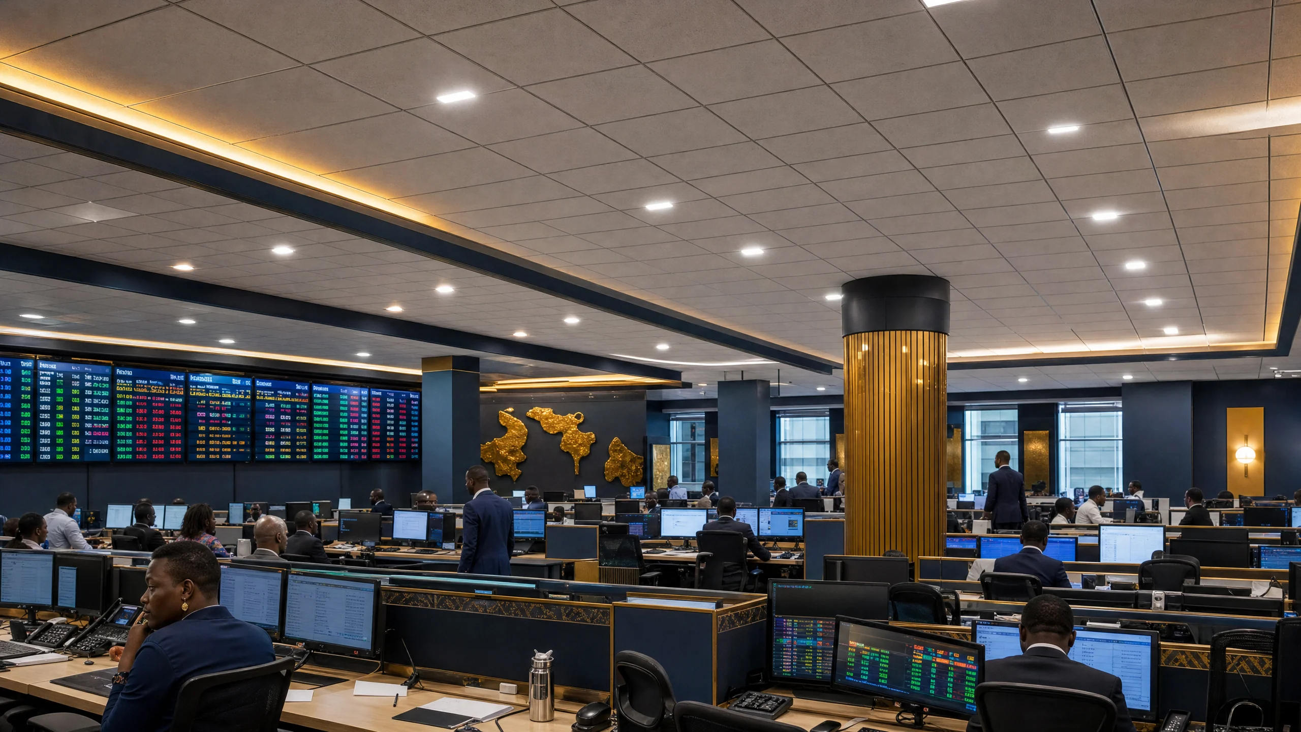 Acoustic ceiling installation in Accra — service acoustic ceiling banking trading floor accra ceilinggh, Accra Ghana