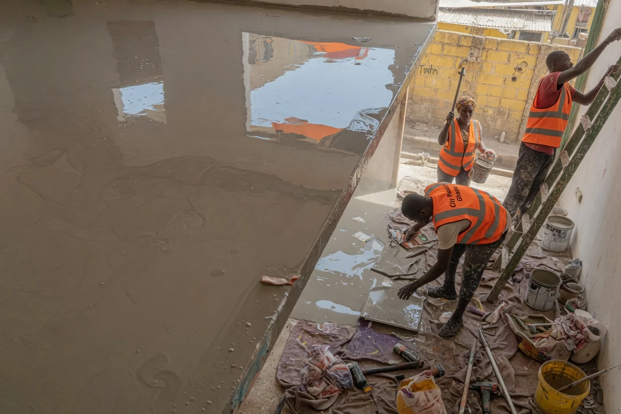 Epoxy resin flooring in Accra — epoxy floor finish closeup, Accra Ghana