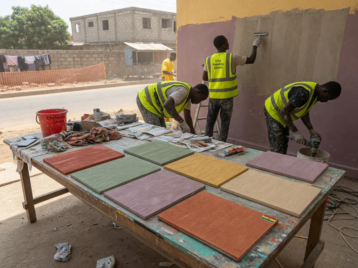 Graffiato in East Legon — graffiato colour range citypaintingghana