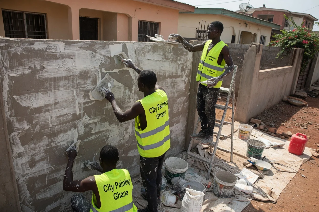 Graffiato in East Legon — graffiato combing application process citypaintingghana
