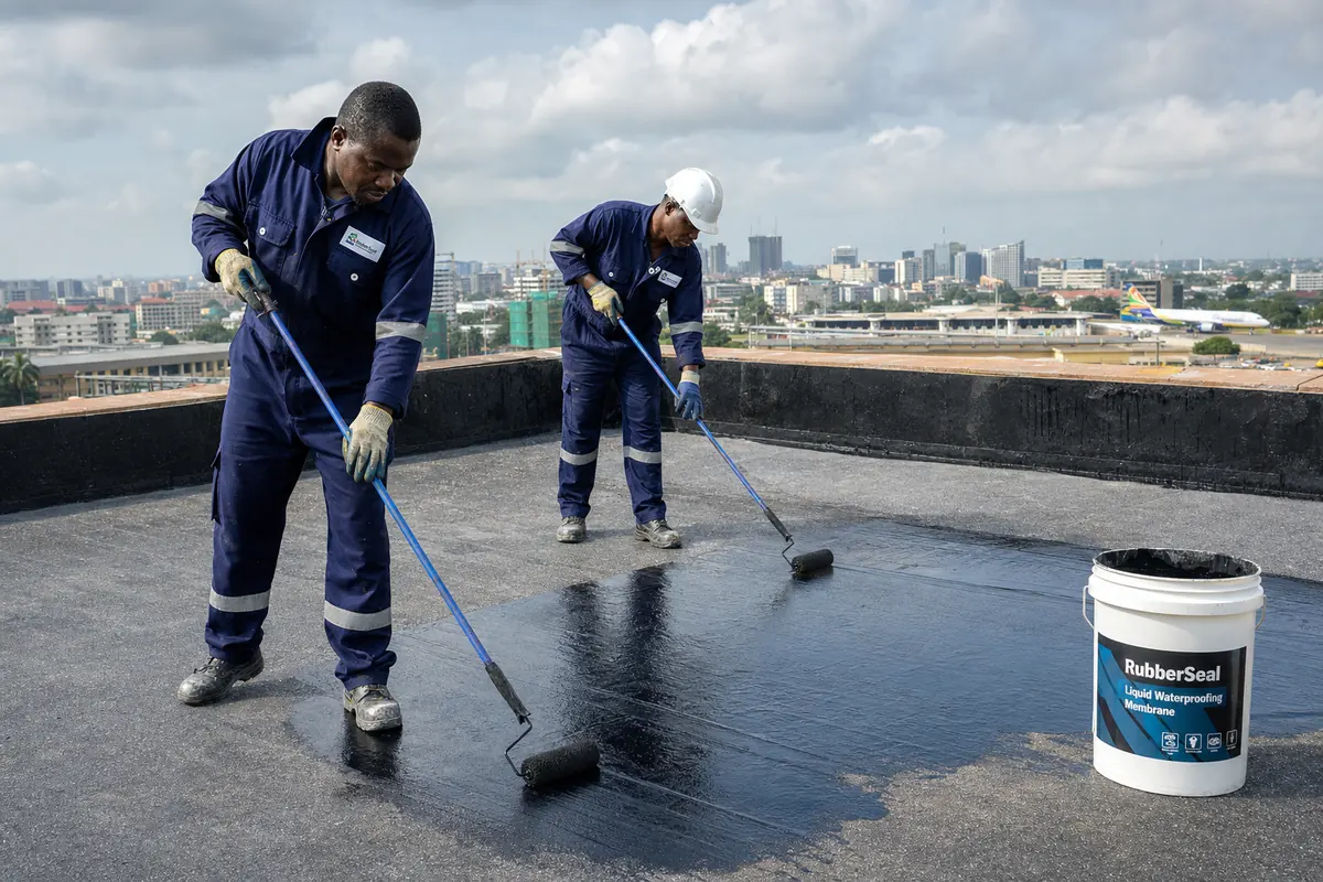 Roof waterproofing in Accra — service waterproofing protective coating commercial airport city accra, Accra Ghana