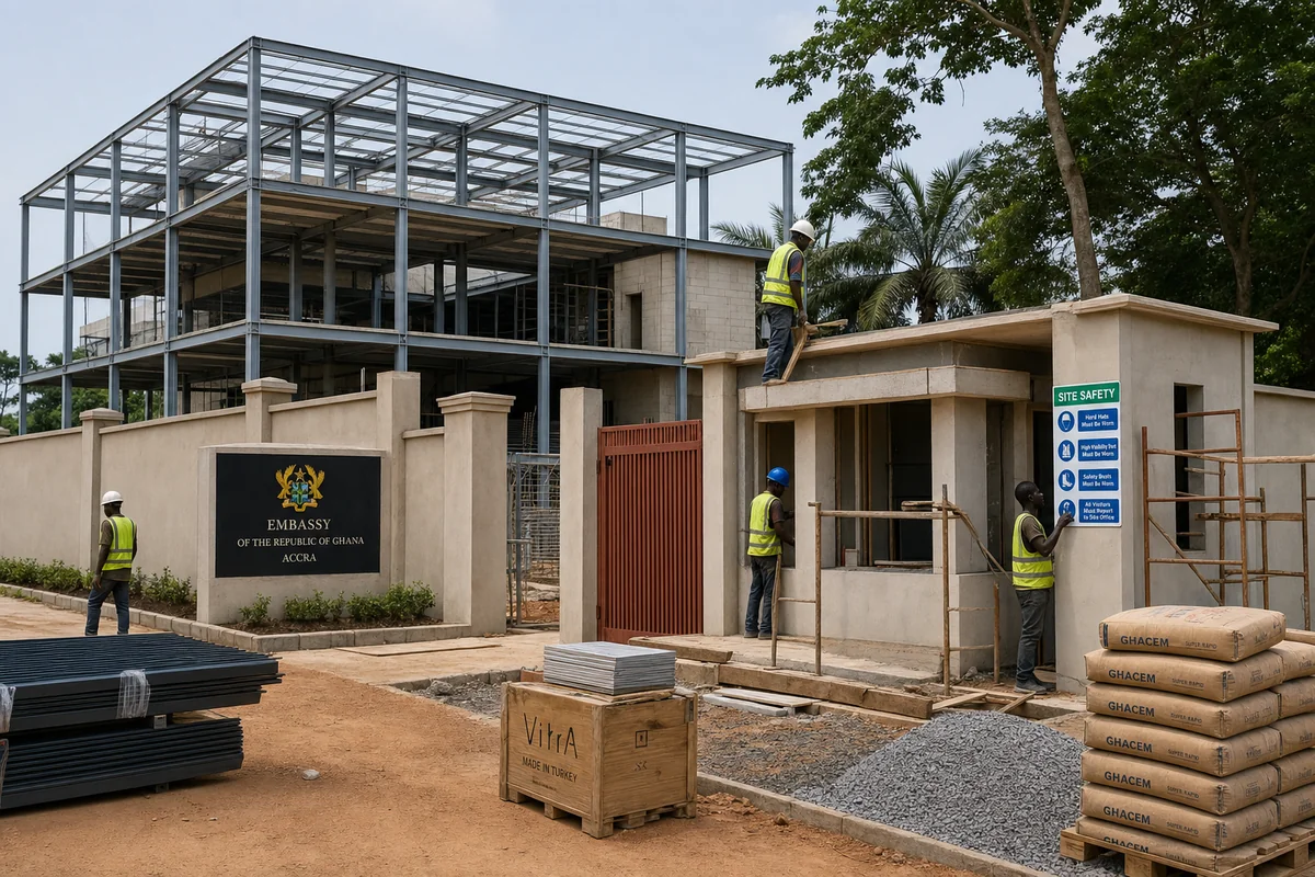 Construct GH diplomatic and institutional project in Accra