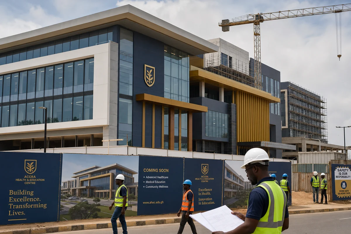 Construct GH healthcare and education facility in Accra