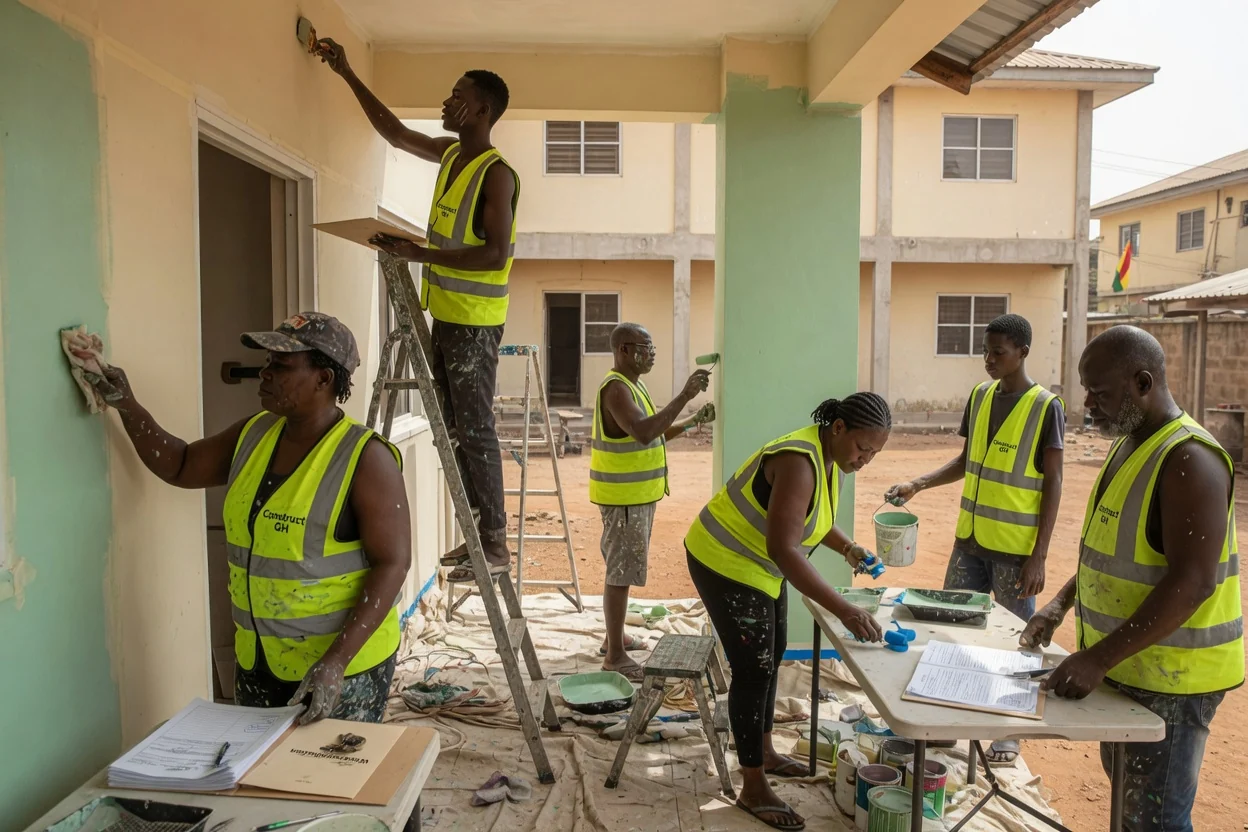 Commercial building handover with written warranty documentation in Accra — commercial building handover as built warranty documents ridge accra constructgh, Accra Ghana