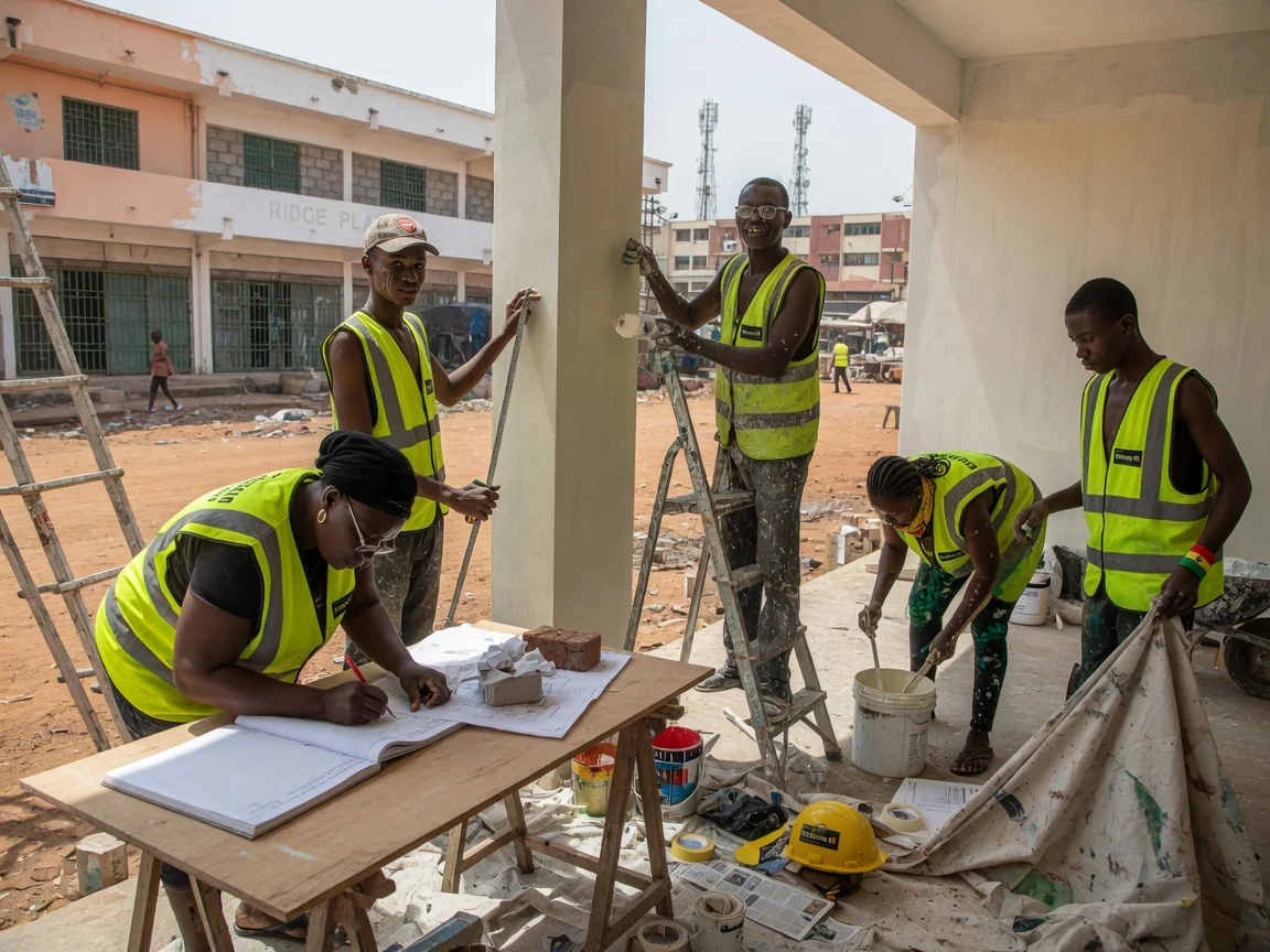 Quantity surveyor preparing a commercial Bill of Quantities in Accra — constructgh quantity surveyor bill of quantities commercial takeoff ridge accra constructgh, Accra Ghana