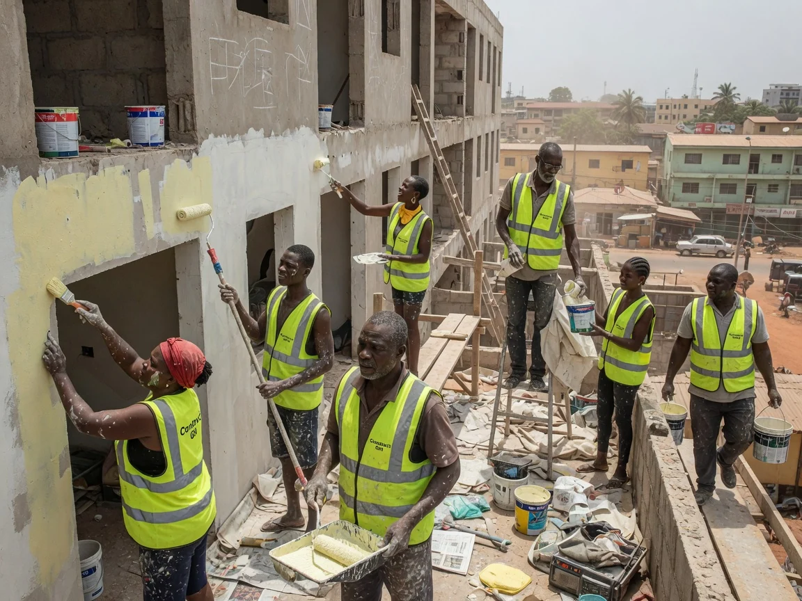 Hotel construction project in Accra — hotel back of house kitchen plant room mep coordination accra constructgh, Accra Ghana