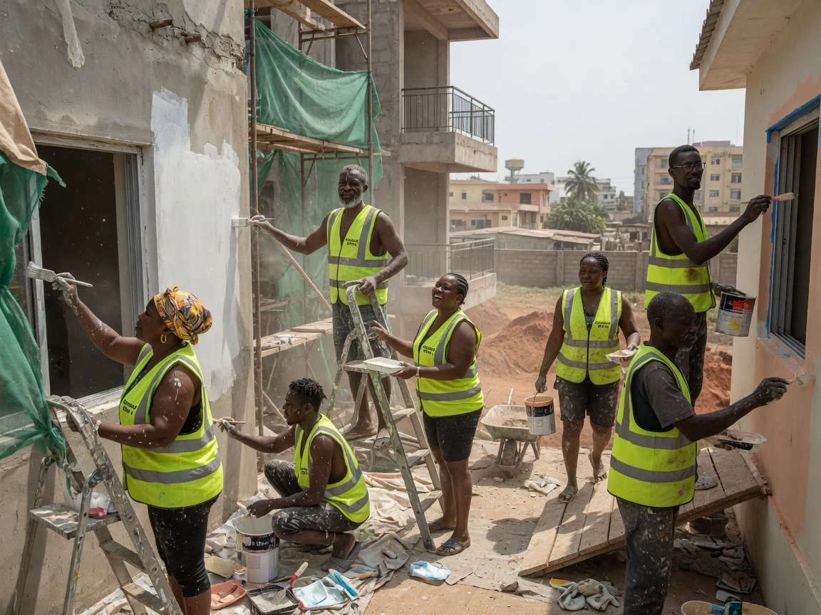 Hotel construction project in Accra — hotel guest room fit out ffe installation handover accra constructgh, Accra Ghana