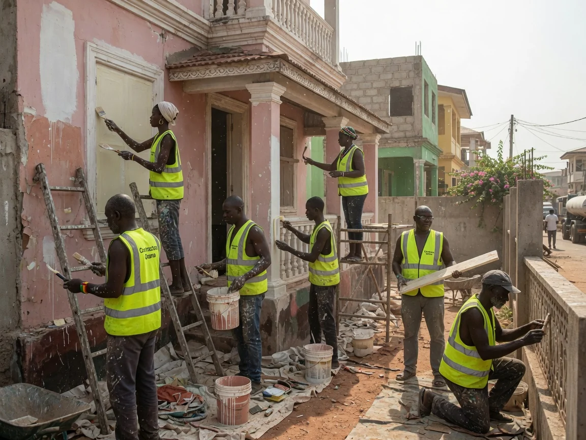 Renovation, extension and heritage restoration in Accra — home extension refurbishment finished handover east legon contractorsghana, Accra Ghana