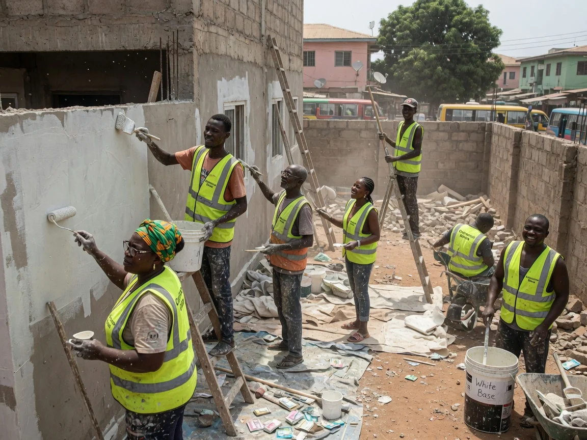 Contractors Ghana orchestrating multiple trades on one programme in Accra — integrated build quality handover finished facility accra contractorsghana, Accra Ghana