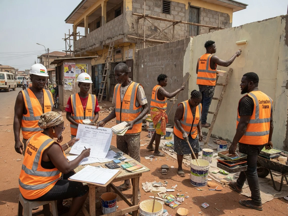 Quantity surveyor preparing a Bill of Quantities and procuring materials in Accra — quantity surveyor bill of quantities boq take off project office contractorsghana, Accra Ghana