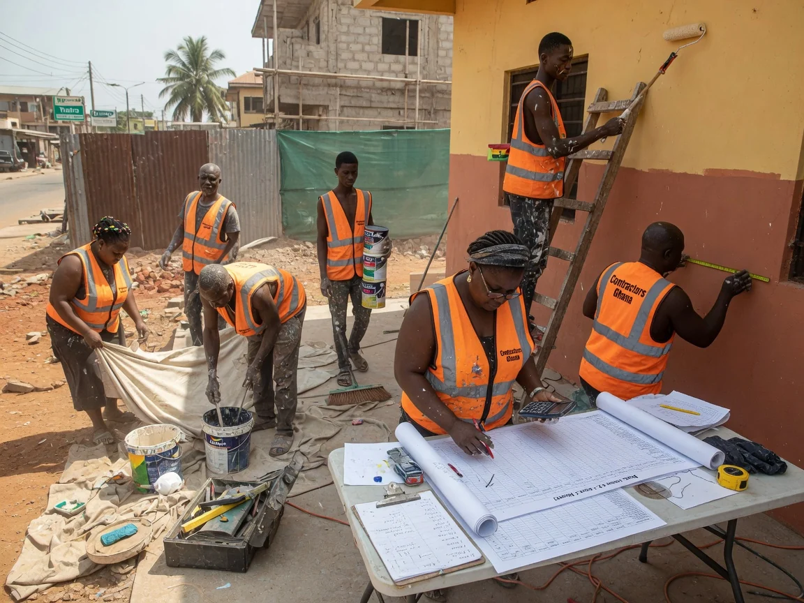 Quantity surveyor preparing a Bill of Quantities for a Ghana build — quantity surveyor bill of quantities take off measurement drawings accra contractorsghana, Accra Ghana