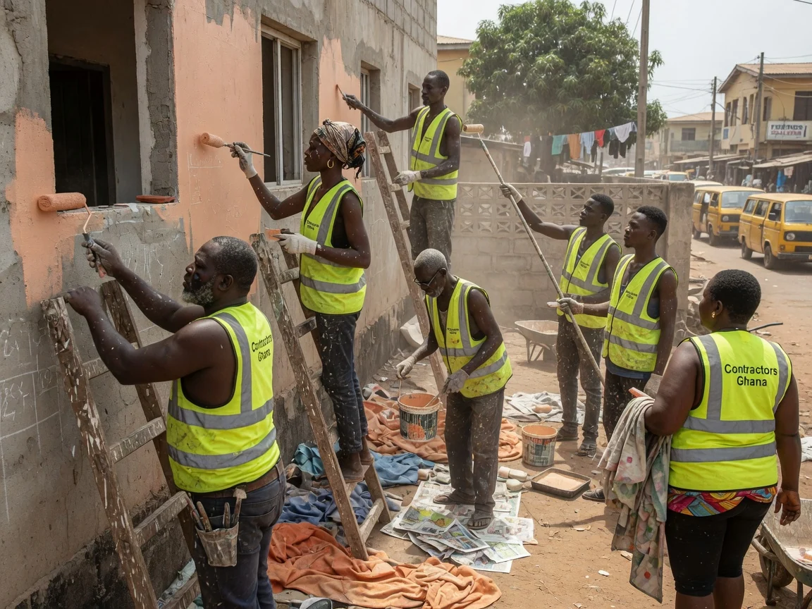 Managed diaspora build for an overseas client in Accra — quantity surveyor staged payment boq review diaspora project contractorsghana, Accra Ghana