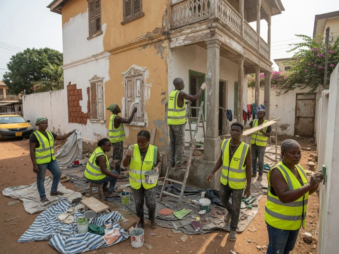 Renovation, extension and heritage restoration in Accra — renovation structural change load bearing wall removal cantonments accra contractorsghana, Accra Ghana