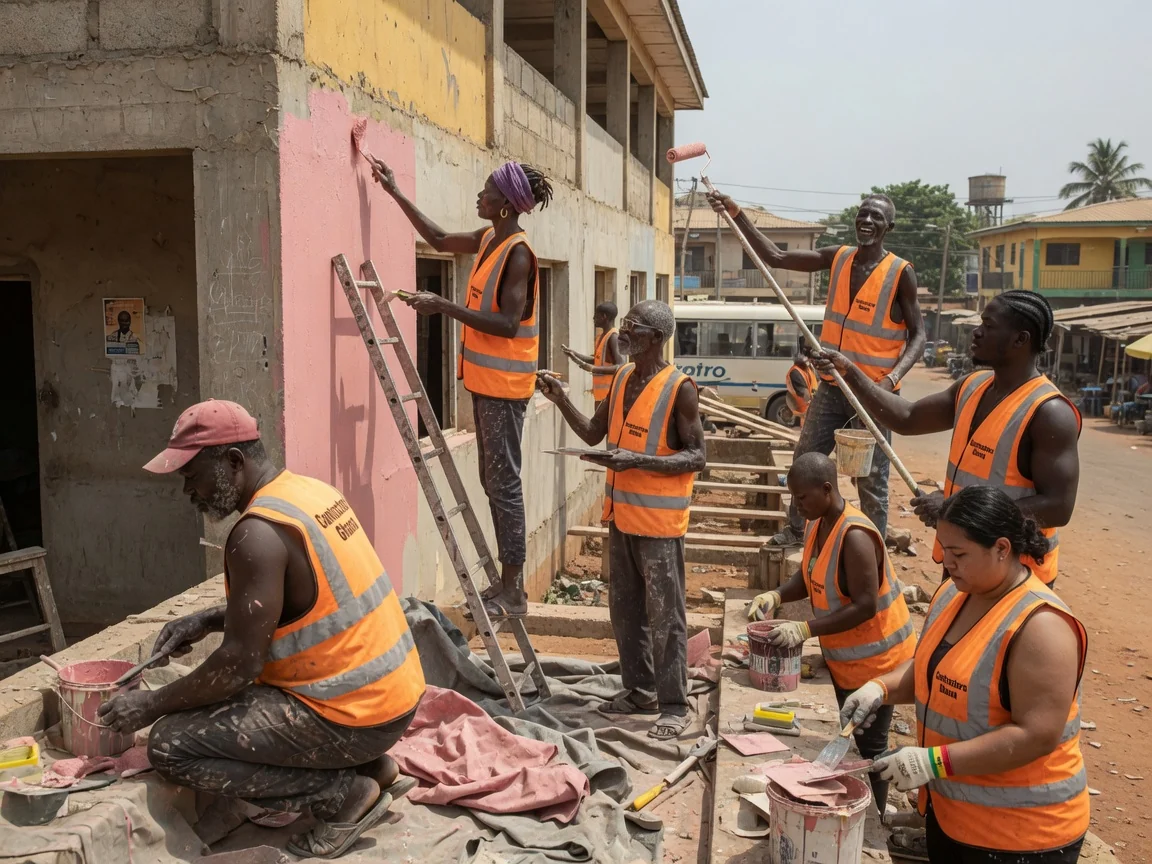 Contractors Ghana executing a complex specialist build in Accra — structural method statement controlled build supervision accra contractorsghana, Accra Ghana