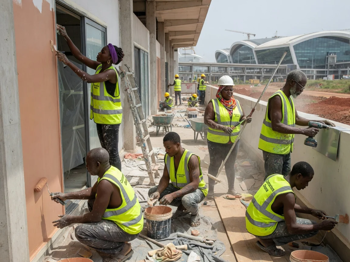 A Design & Build team taking a project from concept to completion in Accra — turnkey project handover finished building single team airport city accra contractorsghana, Accra Ghana