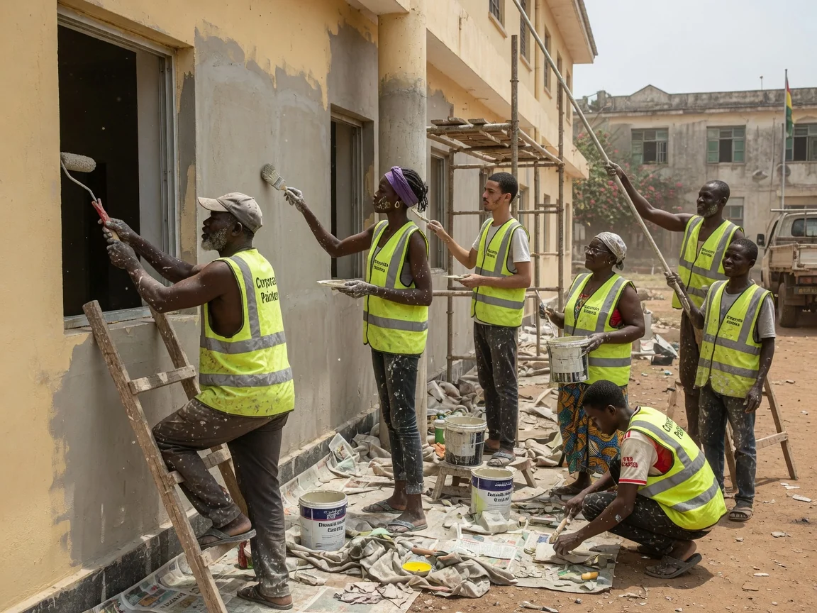 Decade-warranty coating systems for institutions in Accra — decade warranty coated facade ridge accra corporatepainters, Accra Ghana