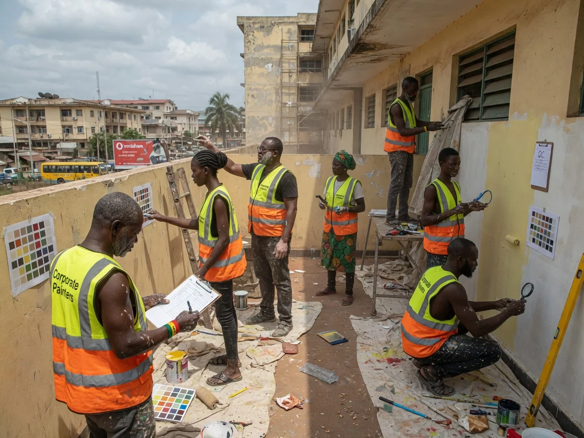 Specification coordination and QC in Accra — spec mockup approval ridge accra corporatepainters, Accra Ghana