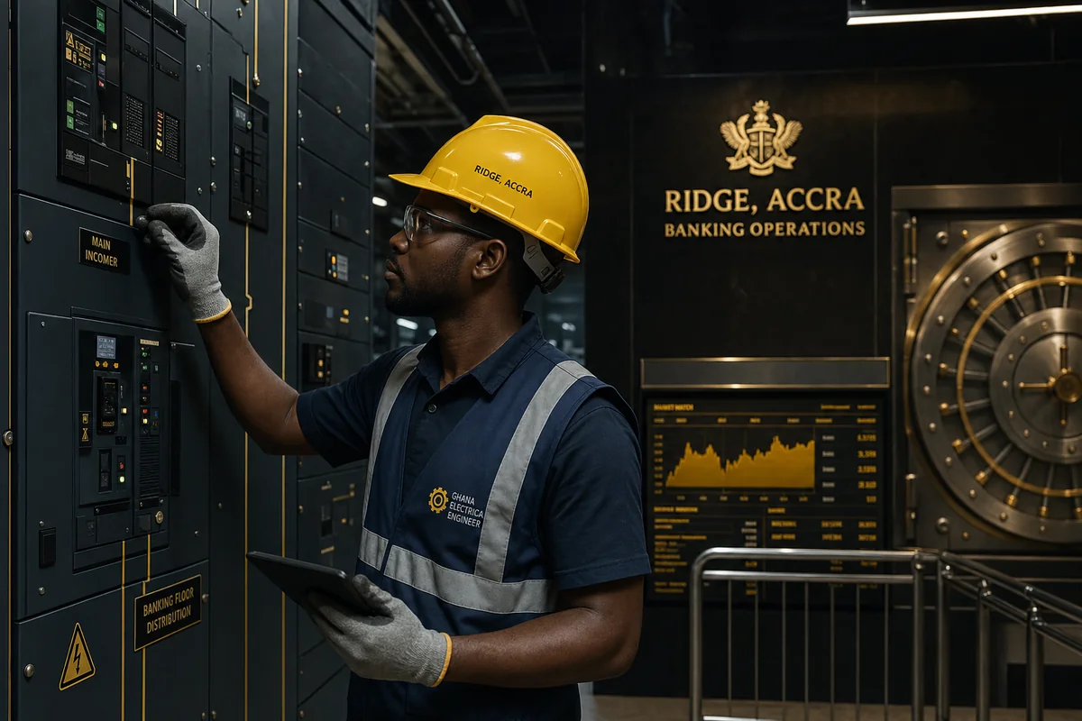 Banking electrical installation in Accra — Electricals Ghana