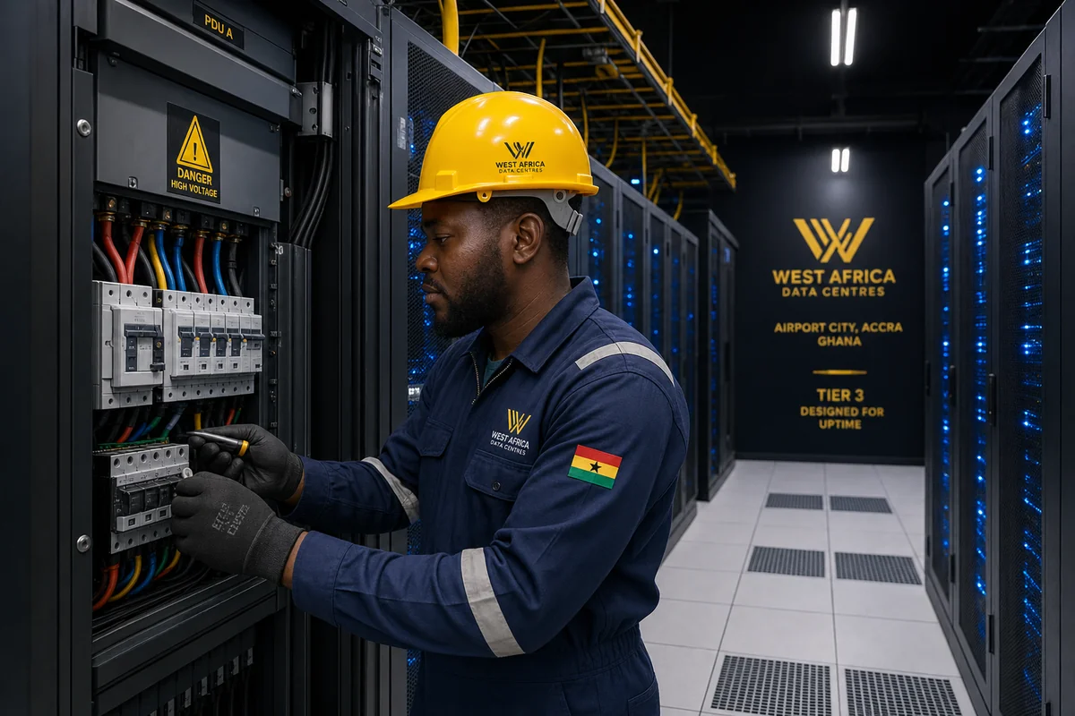 Data-centre electrical installation in Airport City, Accra — Electricals Ghana