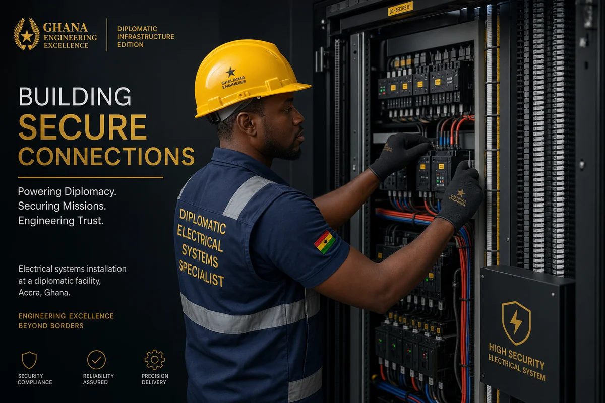 Diplomatic-mission electrical installation in Accra — Electricals Ghana