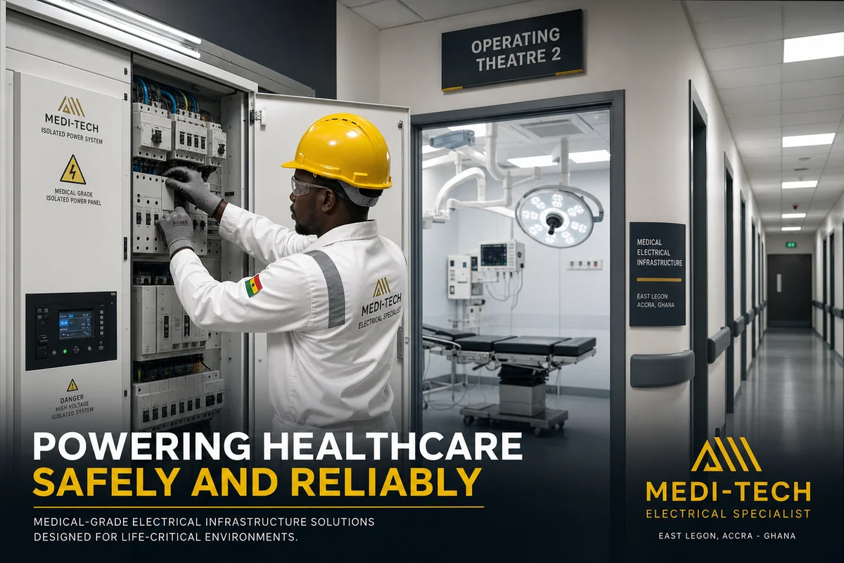 Hospital and healthcare electrical installation in East Legon and Accra by Electricals Ghana