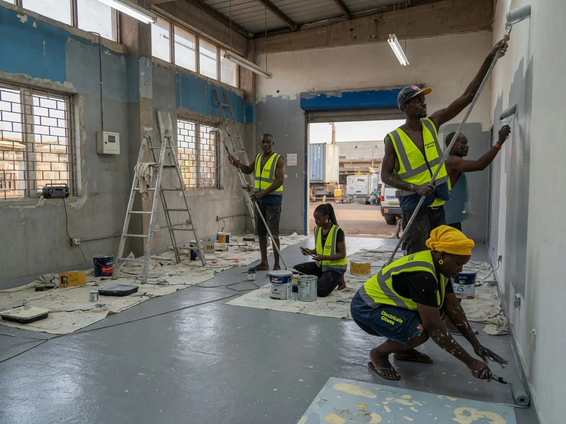 Industrial facility electrical in Tema and Accra — cable management armoured tray containment warehouse accra electricalsghana, Accra Ghana