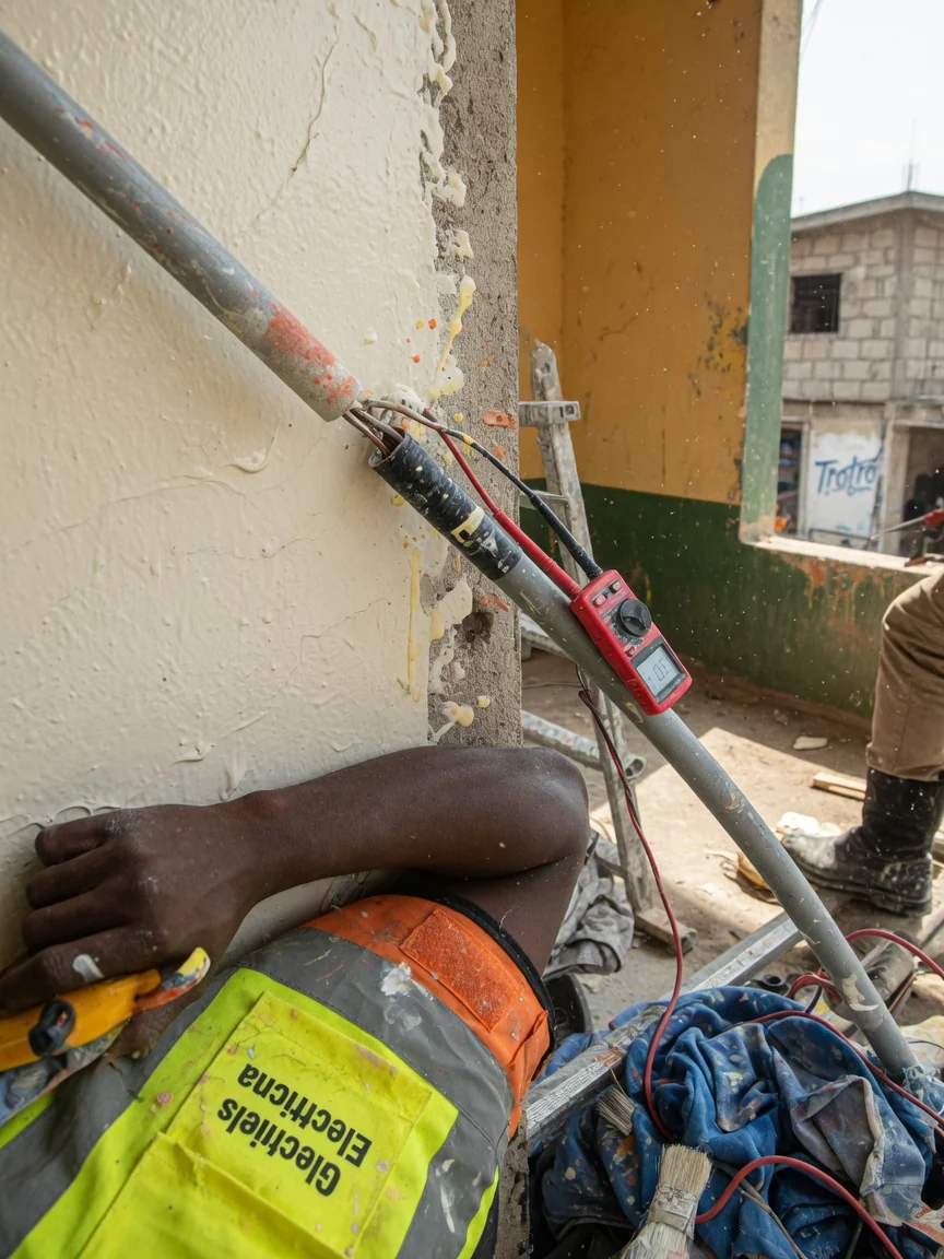 Electrical fault finding in Accra — loose burnt terminal connection diagnosis detail accra electricalsghana, Accra Ghana