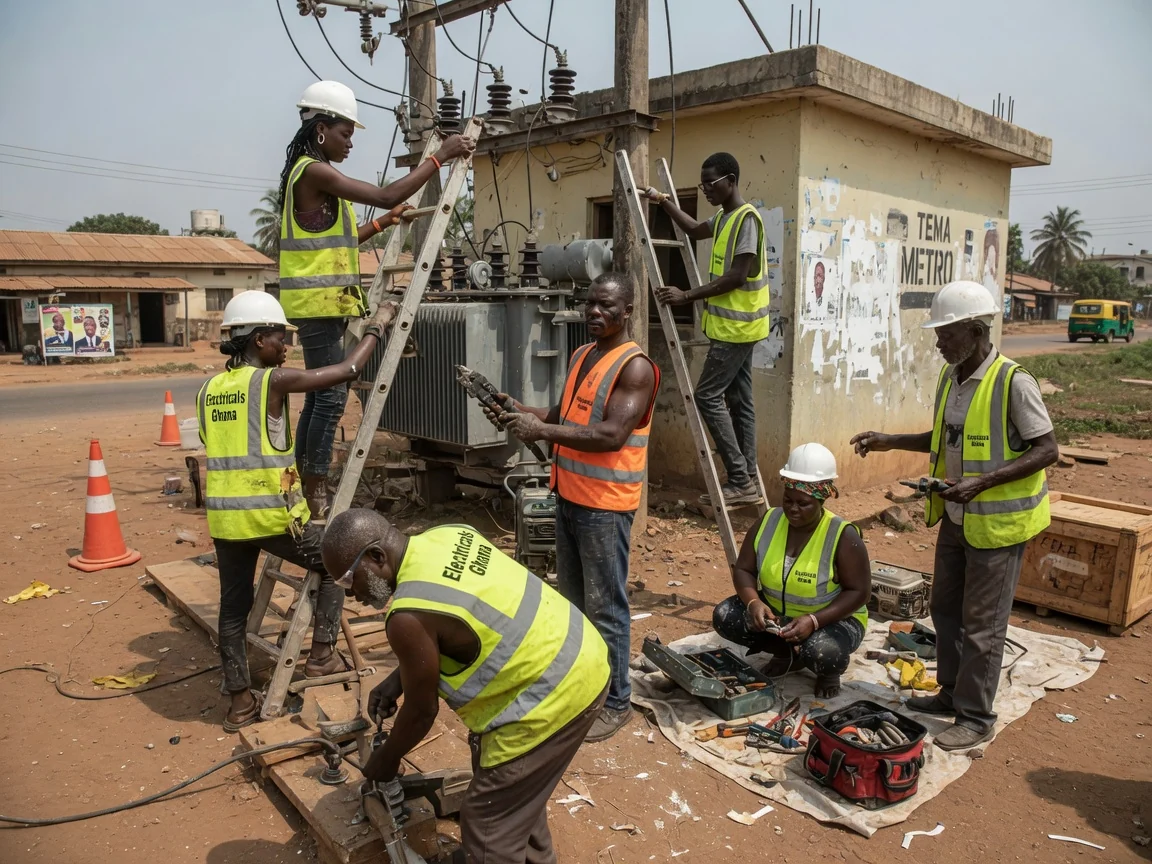 HV / MV distribution systems in Ghana — mv distribution transformer substation installation tema electricalsghana, Accra Ghana