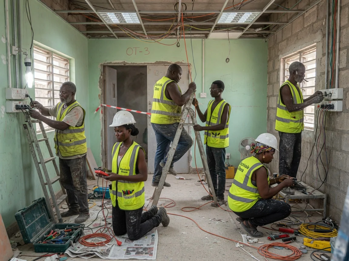 Hospital and operating-theatre electrical in Accra — operating theatre isolated power panel insulation monitoring east legon electricalsghana, Accra Ghana