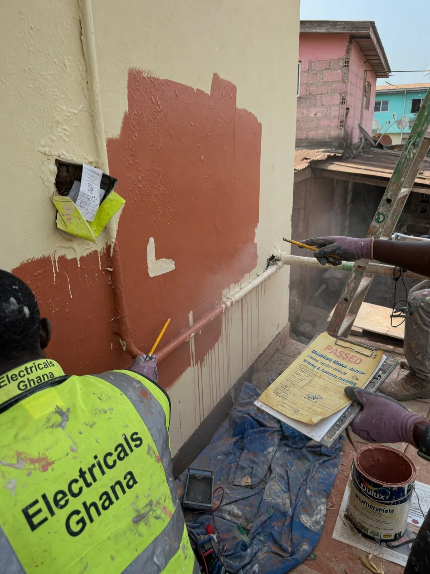 Electrical inspection and certification in Accra — pre purchase diaspora inspection condition report photography detail electricalsghana, Accra Ghana