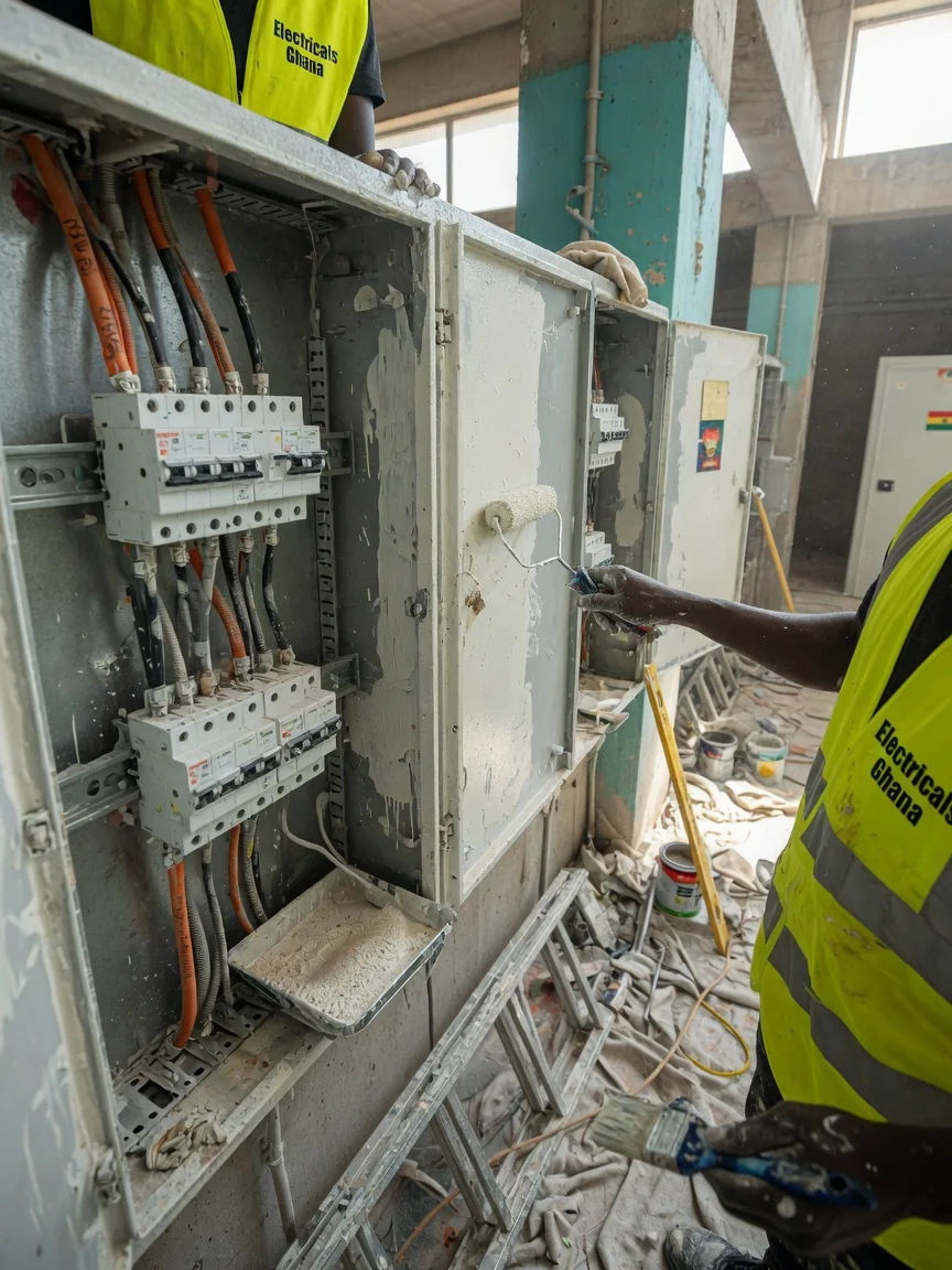 Data center electrical installation in Accra — server hall ab distribution busbar pdu detail accra electricalsghana, Accra Ghana