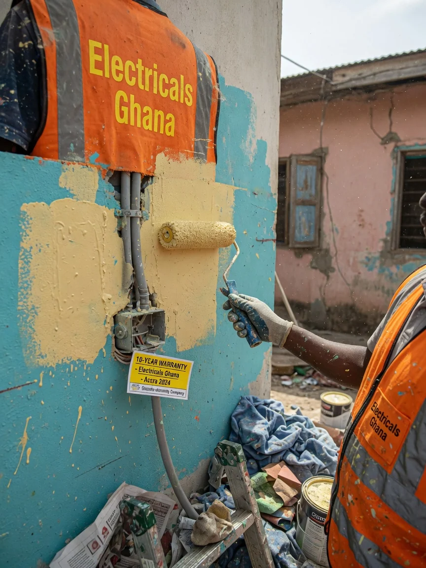 Decade-warranty electrical maintenance across Accra — workmanship warranty handover documentation signing detail electricalsghana, Accra Ghana