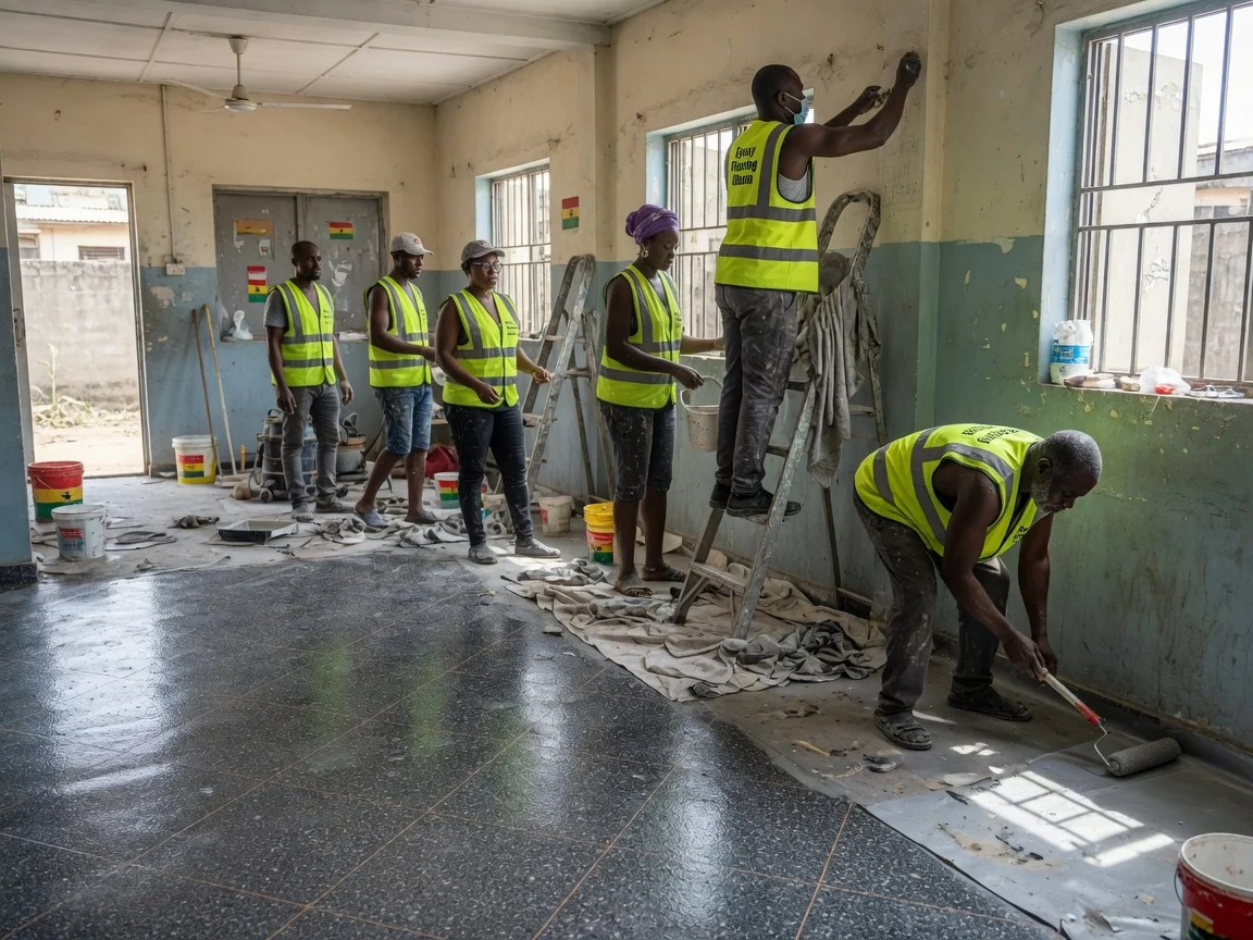 Static dissipative ESD flooring in Accra, Ghana — esd conductive epoxy electronics assembly floor accra epoxyflooringghana, Accra Ghana