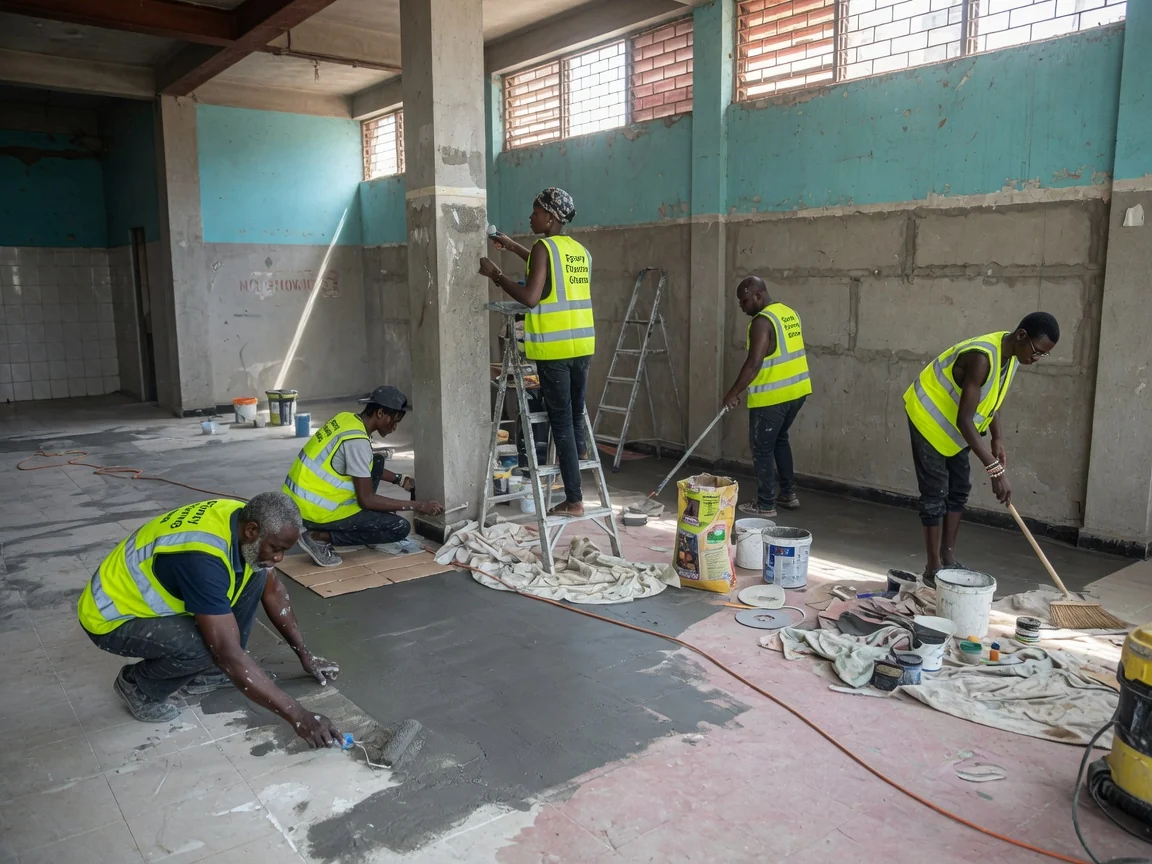 Concrete repair & substrate preparation in Accra, Ghana — slab moisture test rh probe astm f2170 tema epoxyflooringghana, Accra Ghana
