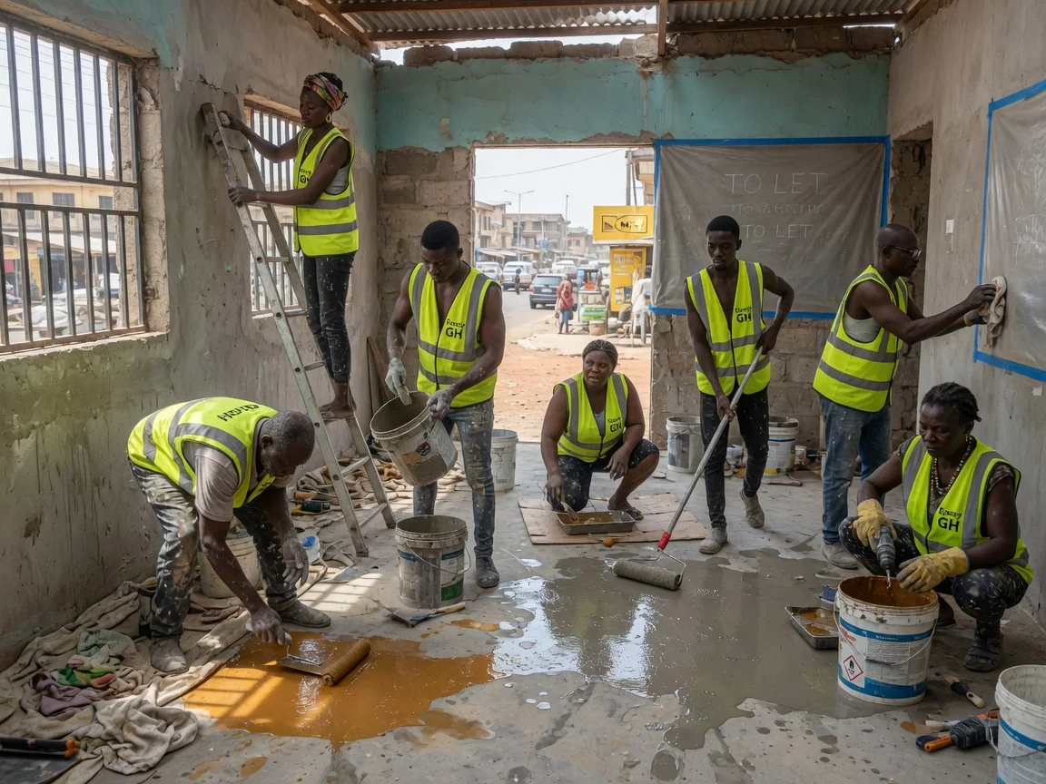 Industrial epoxy coating in Accra, Ghana — slab moisture test rh probe factory accra epoxygh, Accra Ghana
