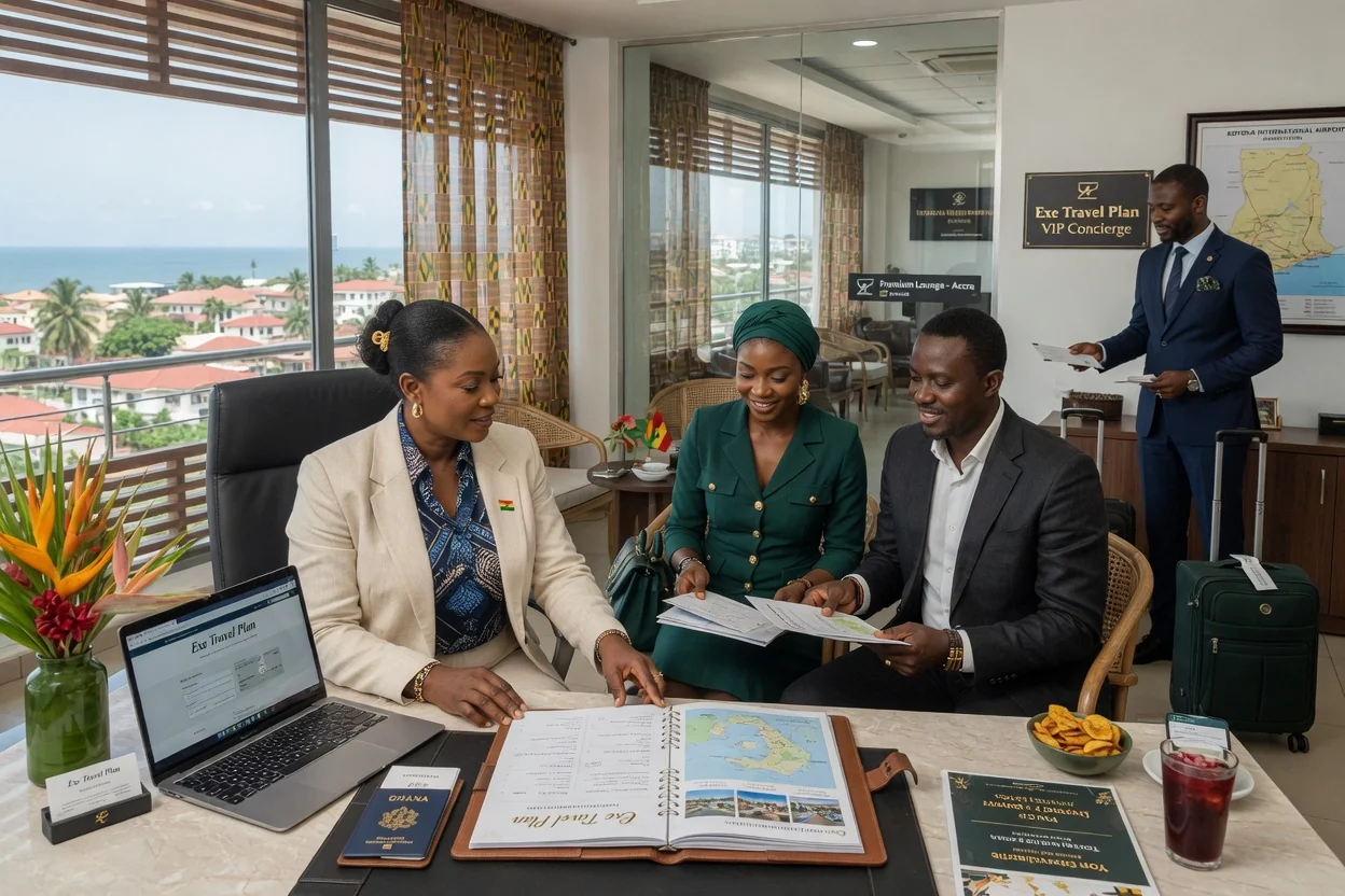Voyages incentive d'entreprise curatés depuis le Ghana — exe travel plan top performer reward journey luxury resort branded dubai exetravelplan, Accra Ghana