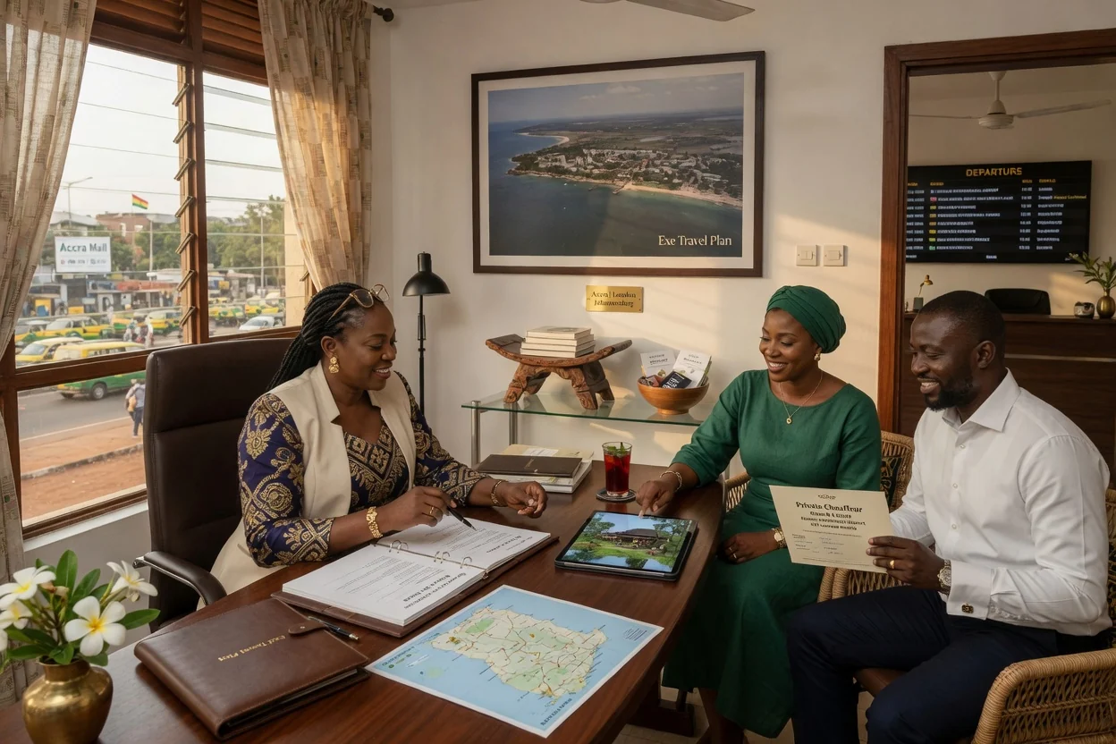 Assistance visa et documentation à Accra — exe travel plan travel consultant client planning branded accra exetravelplan, Accra Ghana