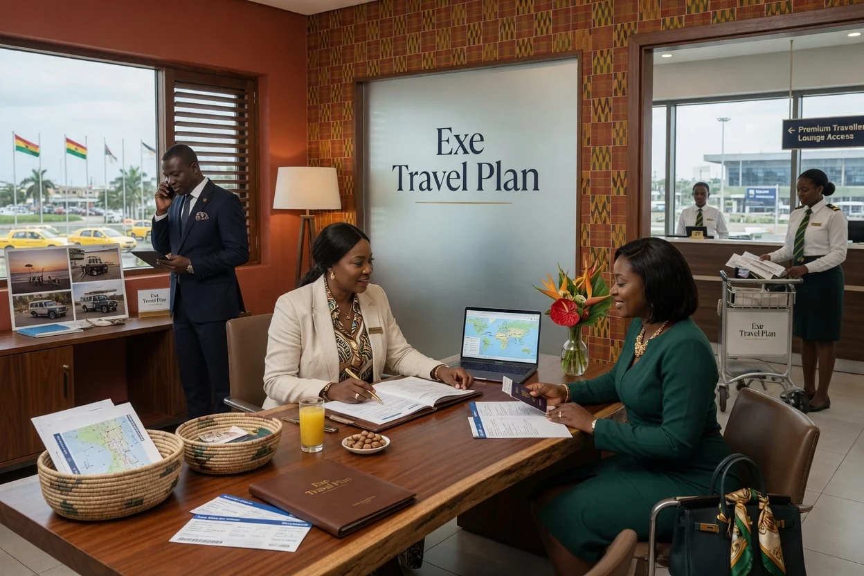 White-glove travel concierge & VIP coordination from Ghana — exe travel plan vip travel concierge premium traveller branded dubai exetravelplan, Accra Ghana