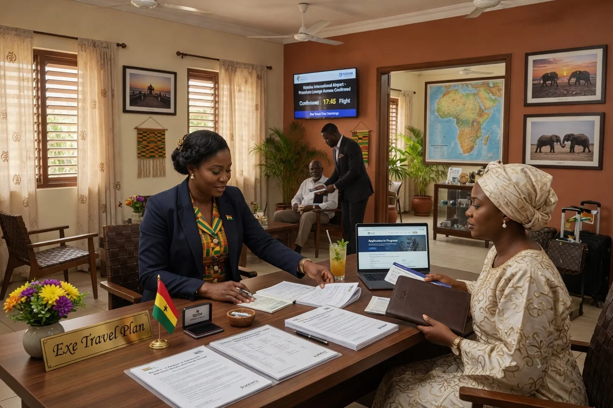 Assistance visa et documentation à Accra — exe travel plan visa documentation support application desk branded accra exetravelplan, Accra Ghana