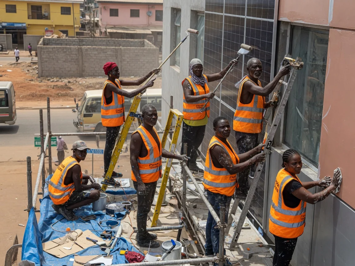 Solar-optimised façade engineering in Ghana — solar control low e glazing curtain wall ridge accra facadeghana, Accra Ghana