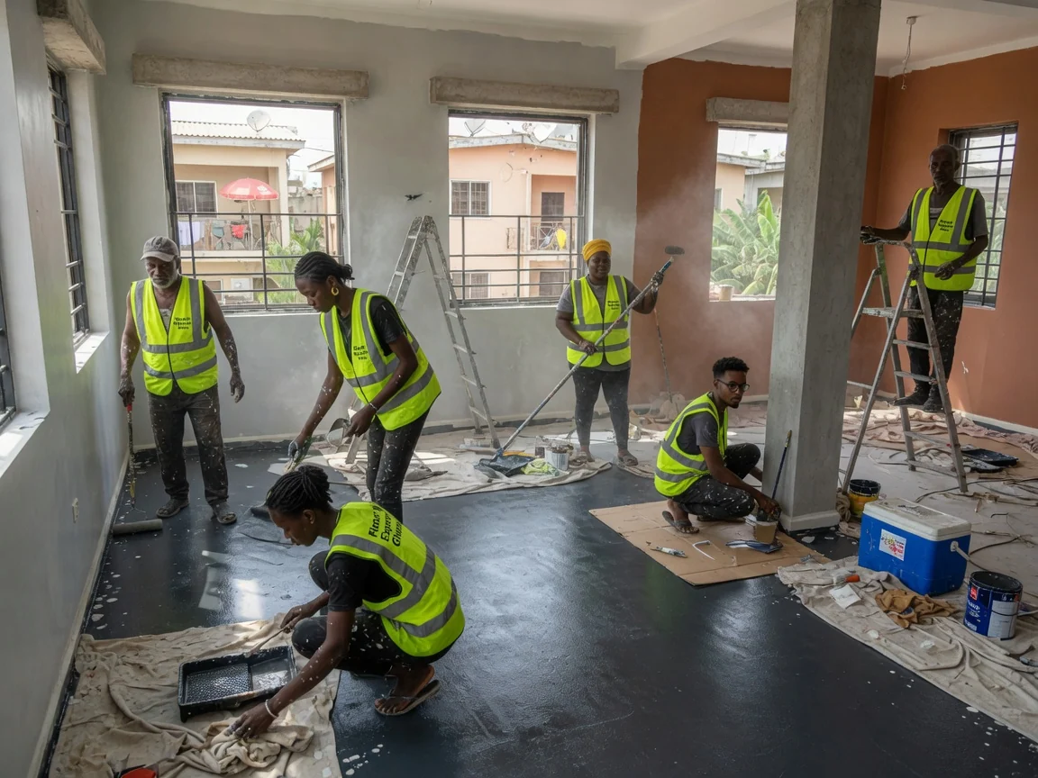 Luxury residential floors in Accra, Ghana — premium porcelain kitchen floor residential east legon floorexpertsghana, Accra Ghana